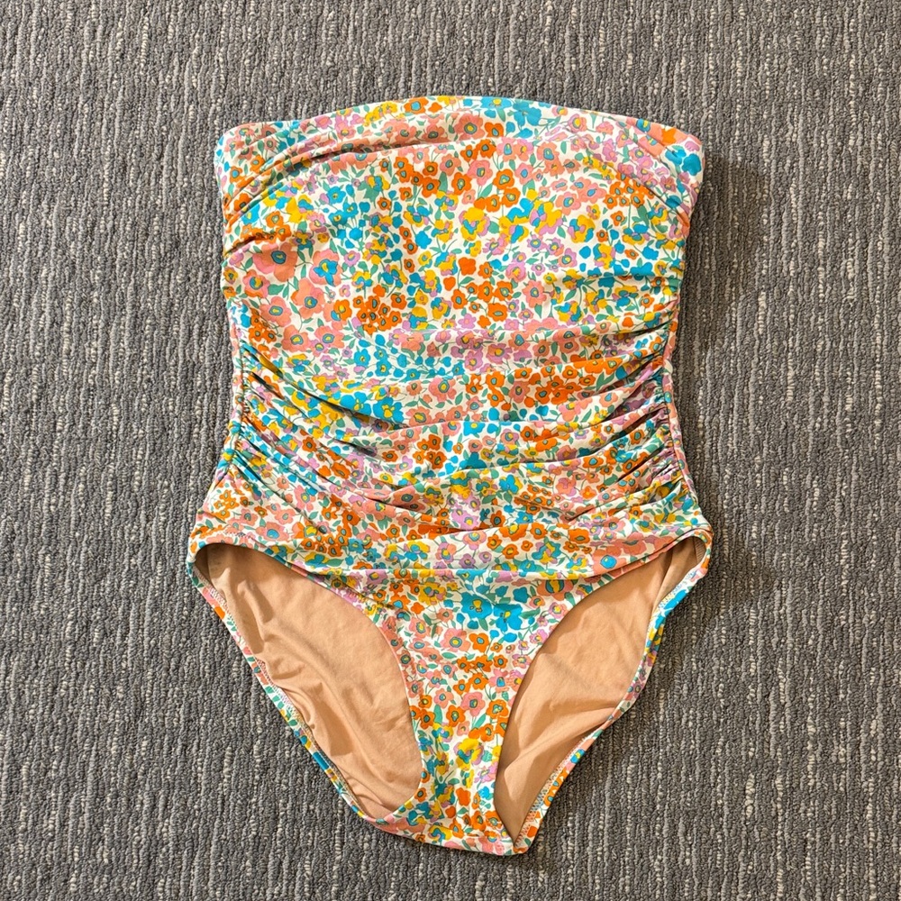 Girls Floral One-Piece Swimsuit - Pink Multi